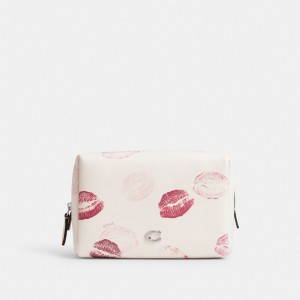 Bolsa de Viagem Coach Essential Cosmetic Pouch With Lip Print Feminino Prateadas Multicoloridas | TIBAJWD-46