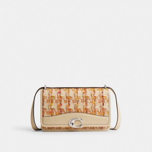 Bolsas De Ombro Coach Bandit Shoulder Bag In Tweed Feminino Prateadas Multicoloridas | FXWADZN-85