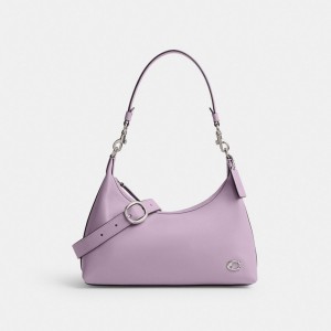 Bolsas De Ombro Coach Juliet Shoulder Bag Feminino Prateadas Roxo | KWLIPVS-05