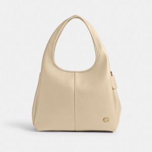 Bolsas De Ombro Coach Lana Shoulder Bag Feminino Branco | DJYEWPO-57