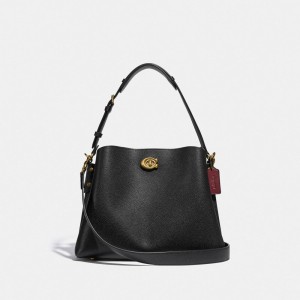 Bolsas De Ombro Coach Willow Shoulder Bag Feminino Pretas | KDTQVUN-37