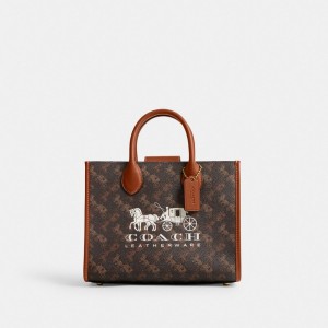 Bolsas Tote Coach Ace Tote 26 With Horse And Carriage Print Feminino Multicoloridas | GOSCDQM-57