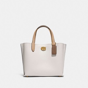 Bolsas Tote Coach Willow Tote Bag 24 In Colorblock Feminino Multicoloridas | TMGCVSW-27