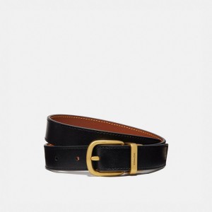 Cintos Coach Harness Buckle Reversible Belt, 25 Mm Feminino Pretas | XMKSEWP-13