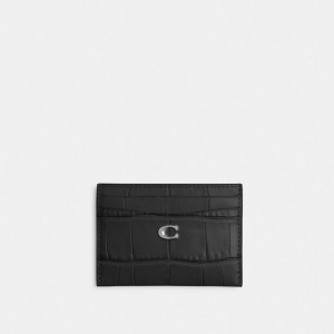 Estojo De Cartão Coach Essential Card Case Feminino Prateadas Pretas | KSQYRMT-14