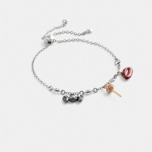 Jóias Coach Mini Candy Slider Bracelet Feminino Prateadas Multicoloridas | UPOAHEW-98