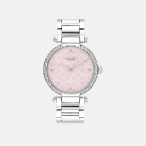 Relógios Coach Cary Watch, 34 Mm Feminino Cinzentas Rosa | IZWXBPH-02