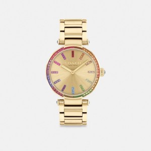 Relógios Coach Cary Watch, 34 Mm Feminino Douradas | PMXJVLD-79