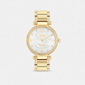 Relógios Coach Cary Watch, 34 Mm Feminino Douradas | WHNJUBZ-54