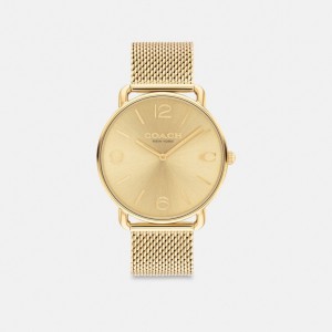 Relógios Coach Elliot Watch, 41 Mm Masculino Douradas | EIJXQRL-80