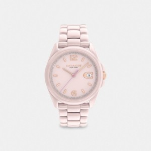 Relógios Coach Greyson Watch, 36 Mm Feminino Rosa | KJTSGHW-26