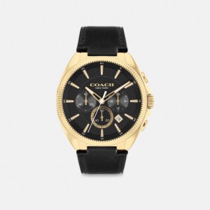 Relógios Coach Jackson Watch, 45 Mm Masculino Pretas | NHPEBRI-36