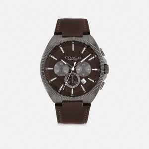 Relógios Coach Jackson Watch, 45 Mm Masculino Marrom | XRPBUGI-25