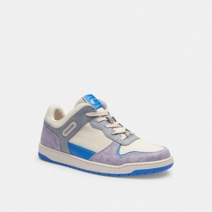 Sapatilhas Coach C201 Sneaker In Signature Canvas Masculino Roxo | EFIZTYS-13