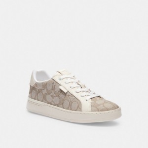 Sapatilhas Coach Lowline Low Top Sneaker Feminino Cinzentas | NDRHGZO-32