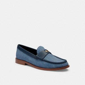 Sapatos Rasos Coach Jolene Loafer Feminino Azul Anil Azuis | KIMWQGH-21