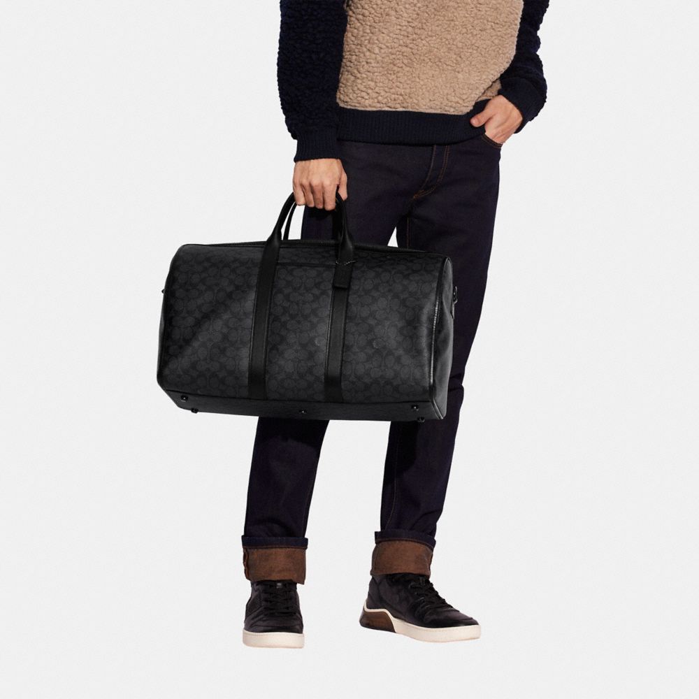 Bolsa De Viagem Coach Gotham Duffle Bag In Signature Canvas Masculino Pretas Cobre Cinzentas | ACZHEMB-09