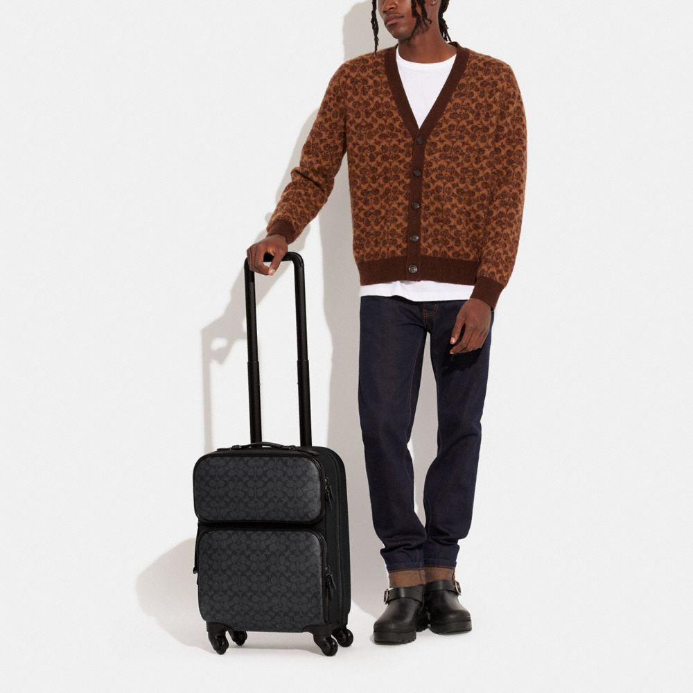 Bolsa De Viagem Coach Wheeled Carry On In Signature Canvas Masculino Cinzentas | MYRUNIT-42