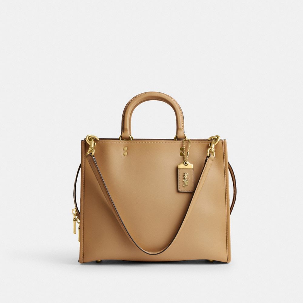 Bolsa Satchel Coach Rogue Bag Feminino Bege | BAQVOTL-85