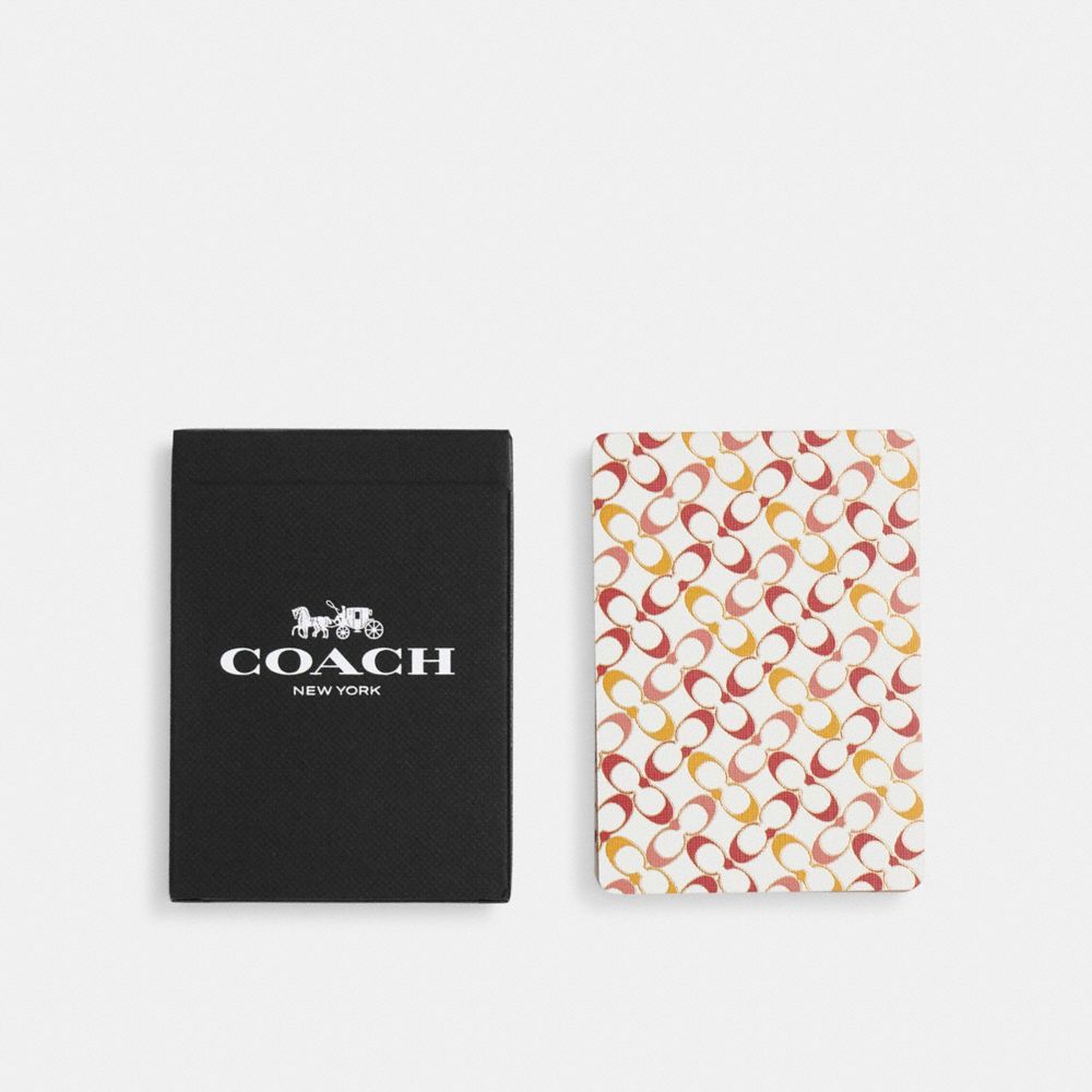 Bolsa de Viagem Coach Signature Playing Cards Feminino Vermelhas Multicoloridas | SPTACQG-71