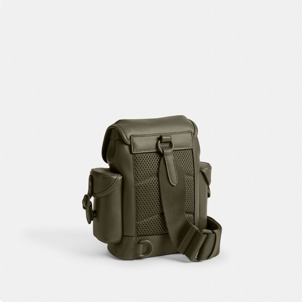 Bolsas Crossbody Coach Hitch Backpack 13 Masculino Verdes | XLBPTIG-21