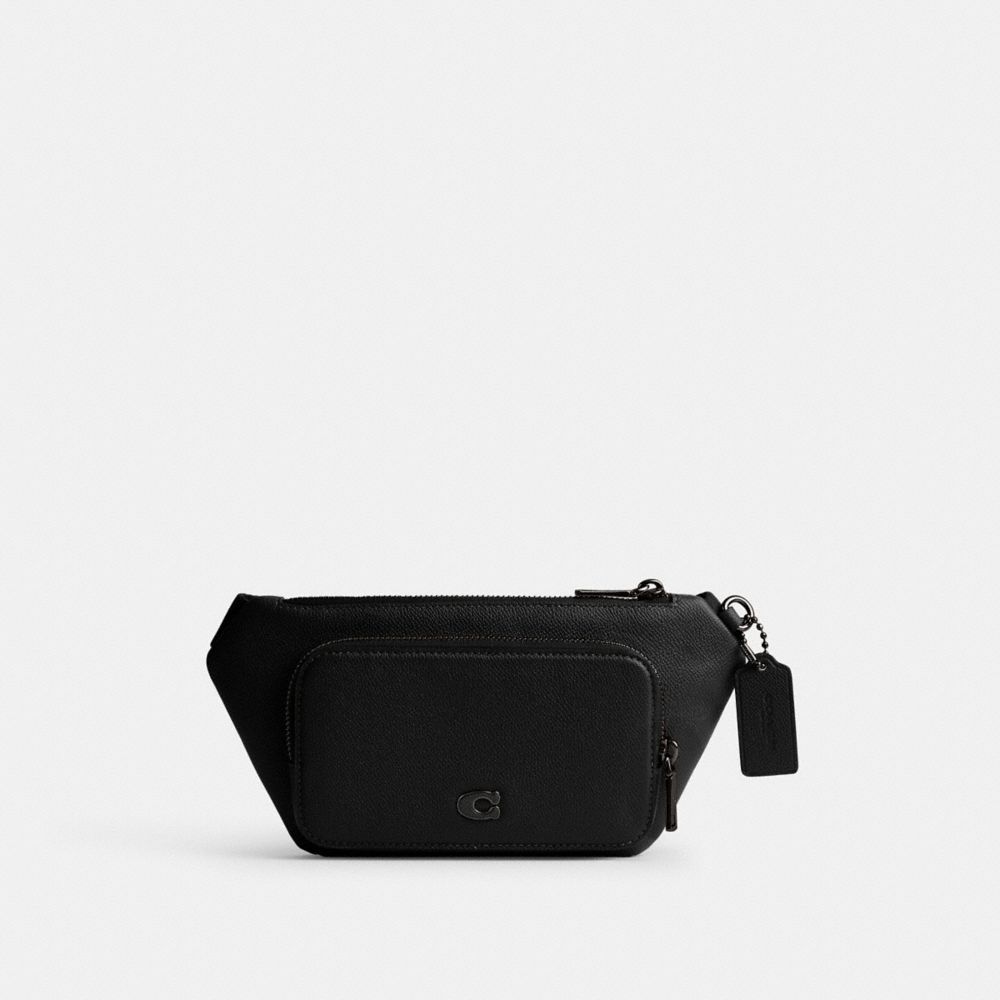 Bolsas De Cintura Coach Belt Bag With Signature Canvas Interior Detail Masculino Pretas | KOIJDNE-62