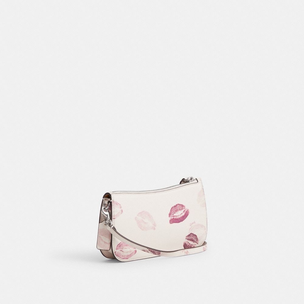 Bolsas De Ombro Coach Penn Shoulder Bag With Lip Print Feminino Prateadas Multicoloridas | AVFWHQU-54