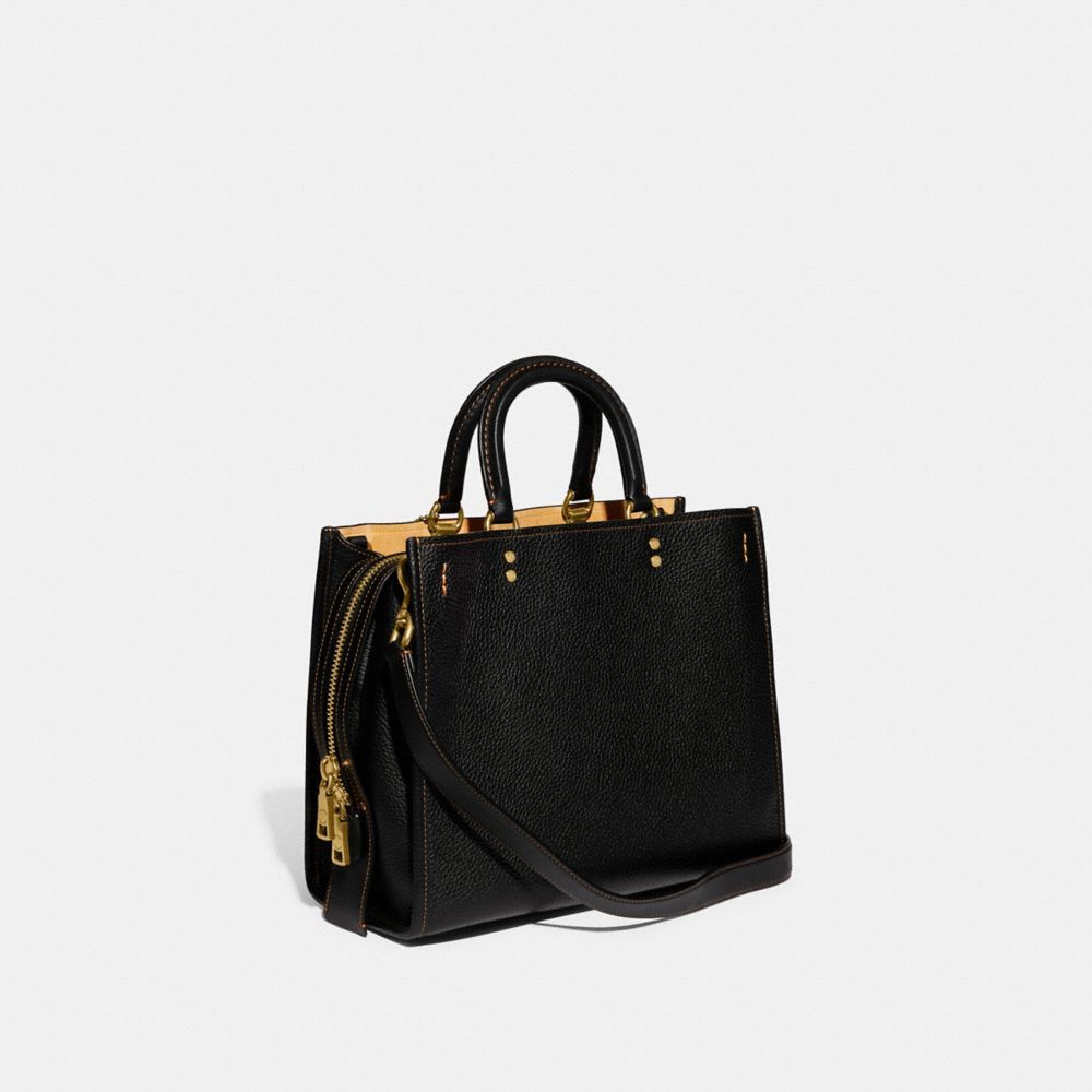 Bolsas De Ombro Coach Rogue Bag In Regenerative Leather Feminino Pretas | TPXEZIG-56