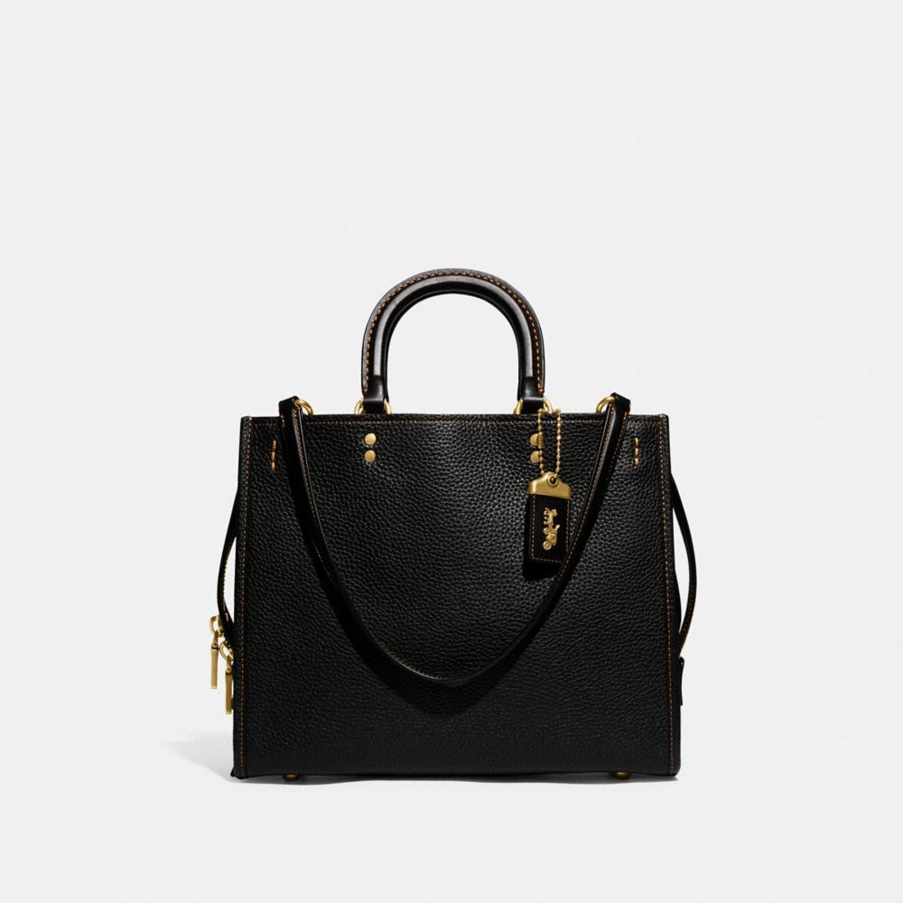 Bolsas De Ombro Coach Rogue Bag In Regenerative Leather Feminino Pretas | TPXEZIG-56