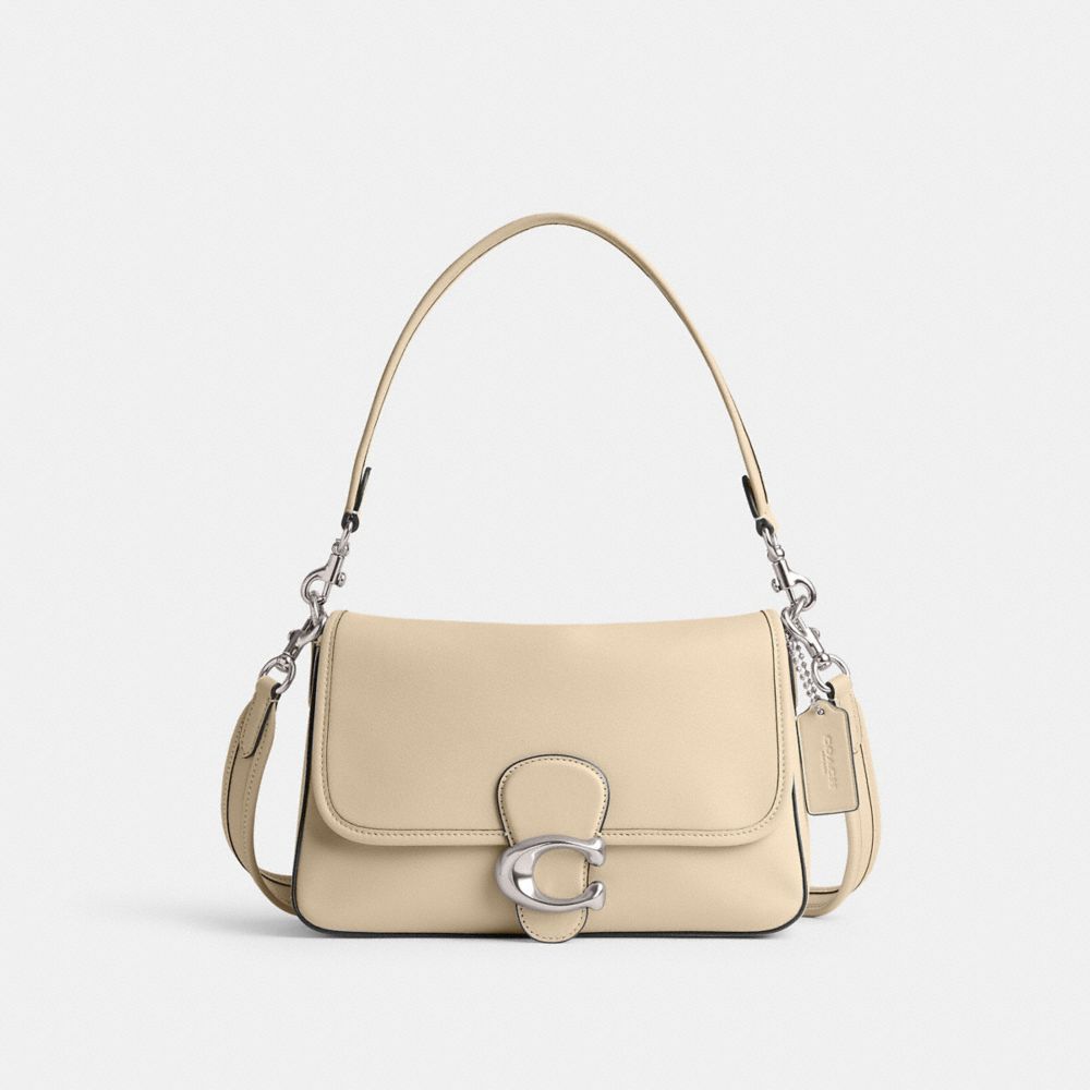 Bolsas De Ombro Coach Soft Tabby Shoulder Bag Feminino Prateadas Branco | MREQLUY-74