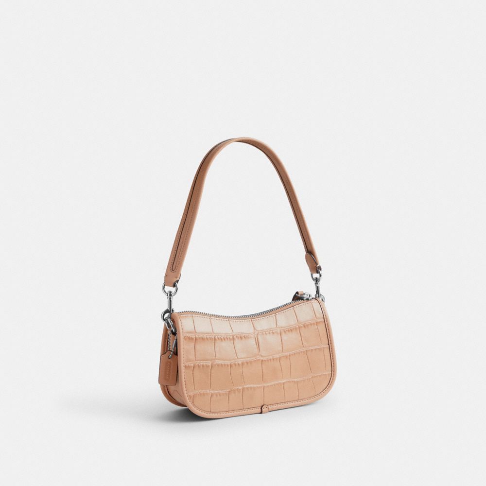 Bolsas De Ombro Coach Swinger Bag 20 Feminino Prateadas | WNBRDJH-21