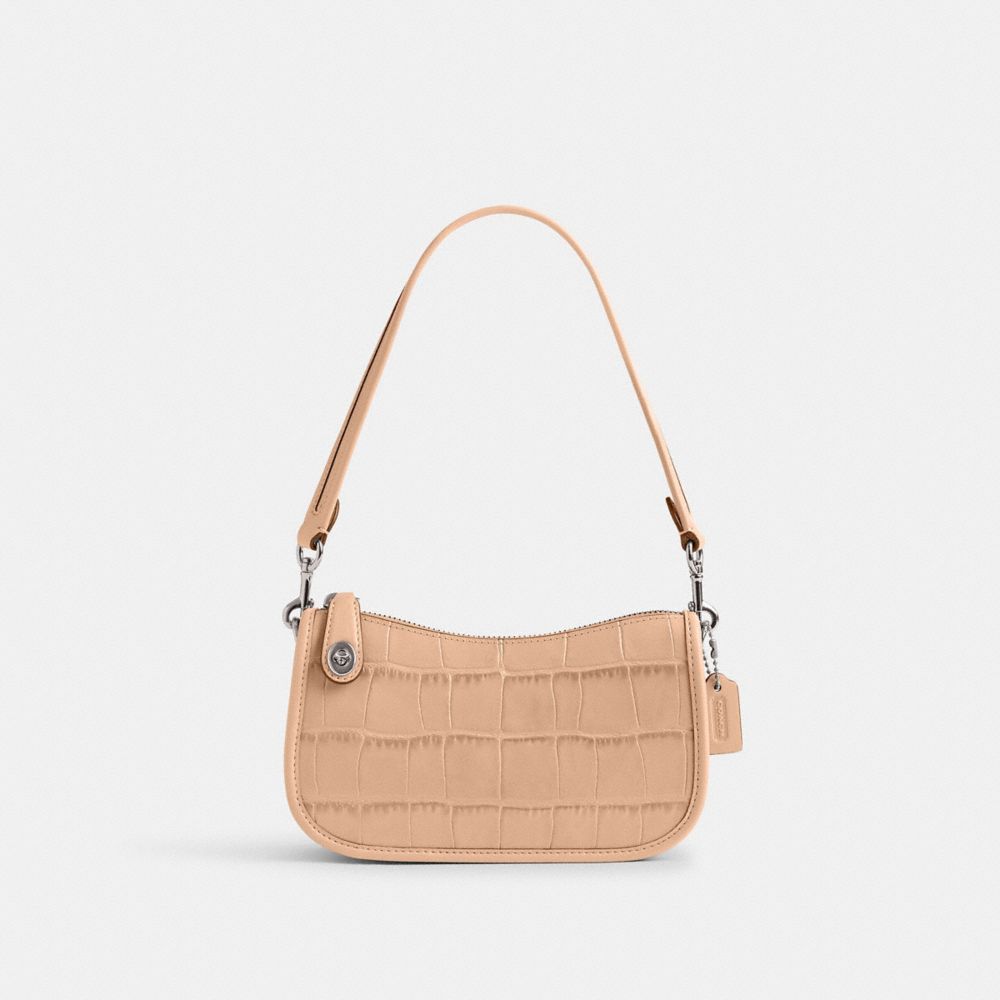 Bolsas De Ombro Coach Swinger Bag 20 Feminino Prateadas | WNBRDJH-21