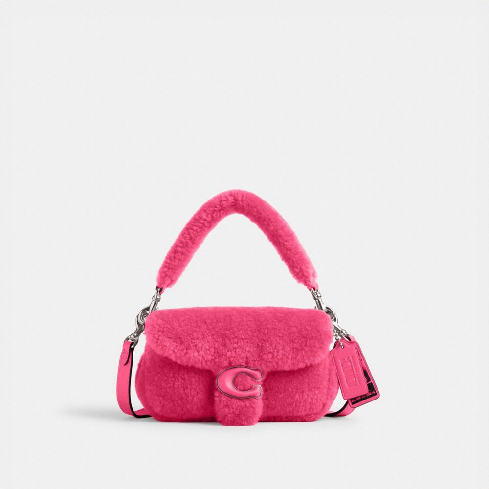 Bolsas De Ombro Coach The Lil Nas X Drop Tabby Shoulder Bag 18 In Shearling Feminino Prateadas Luz Fucsia | VJMLCYD-90