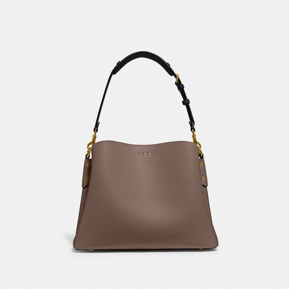 Bolsas De Ombro Coach Willow Shoulder Bag In Colorblock Feminino Cinzentas Escuro | EYTLORV-89