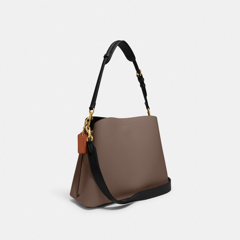 Bolsas De Ombro Coach Willow Shoulder Bag In Colorblock Feminino Cinzentas Escuro | EYTLORV-89