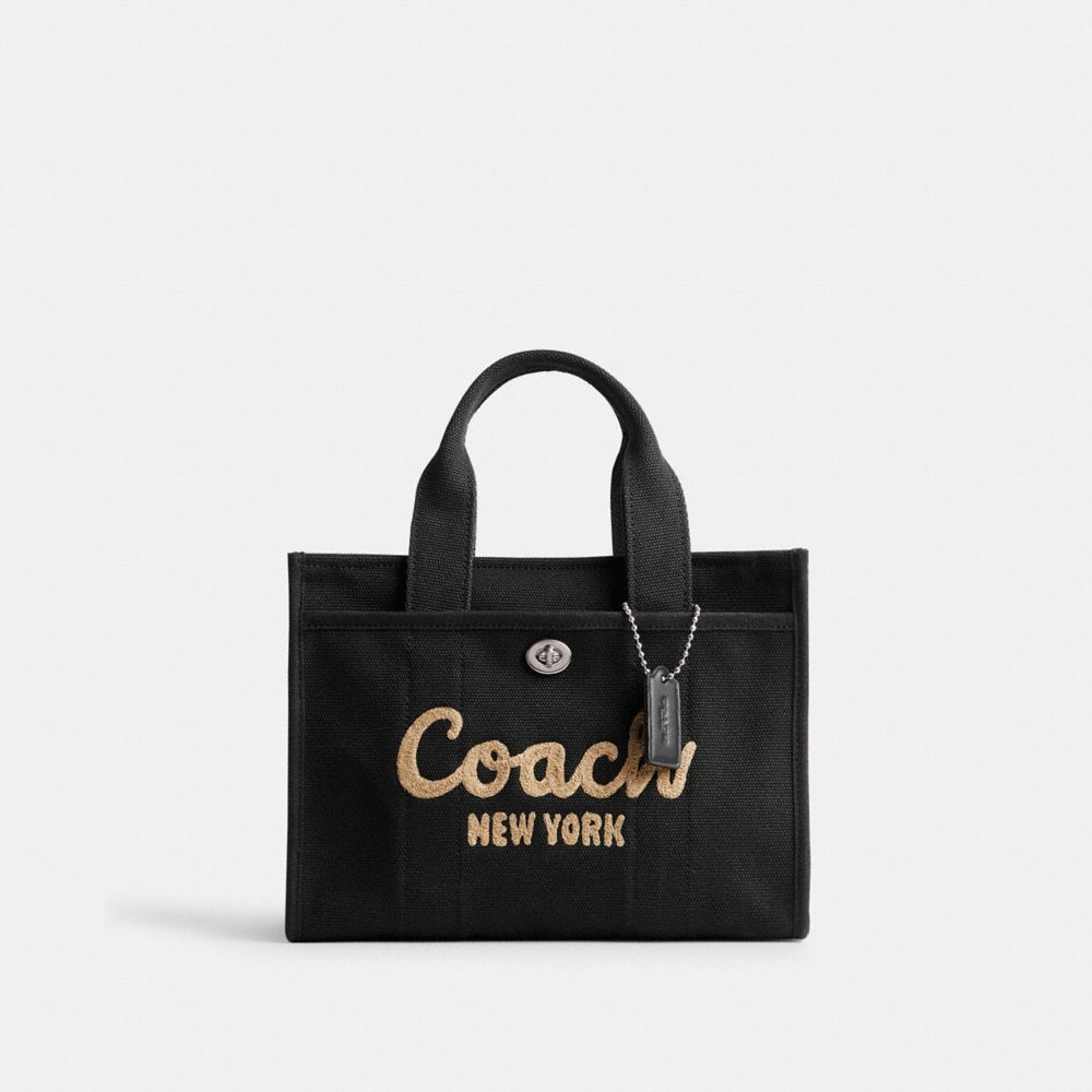 Bolsas Tote Coach Cargo Tote Bag 26 Feminino Prateadas Pretas | AOMZHXK-17