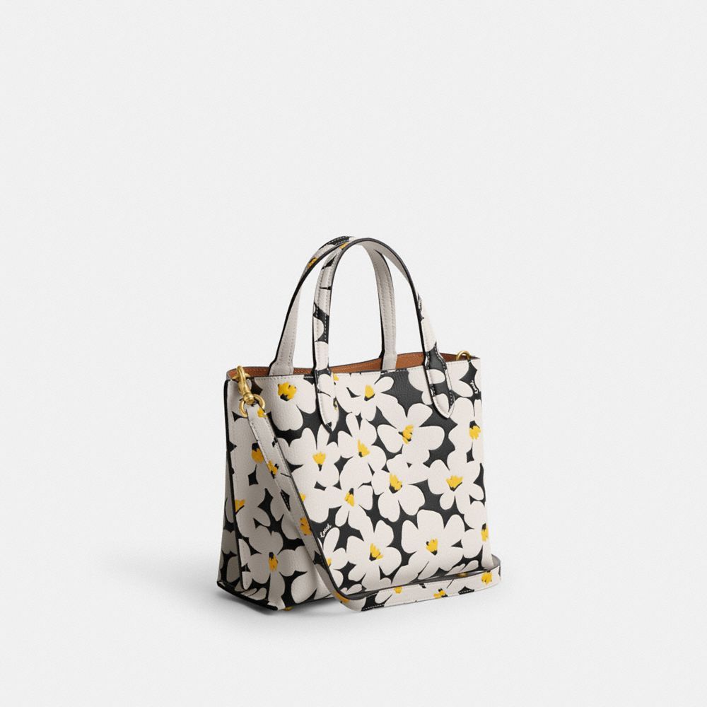 Bolsas Tote Coach Willow Tote Bag 24 With Floral Print Feminino Multicoloridas | ZQTUEGS-46