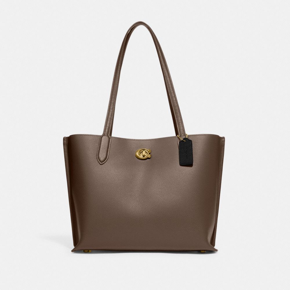 Bolsas Tote Coach Willow Tote Bag Feminino Cinzentas Escuro | SARIJGP-58