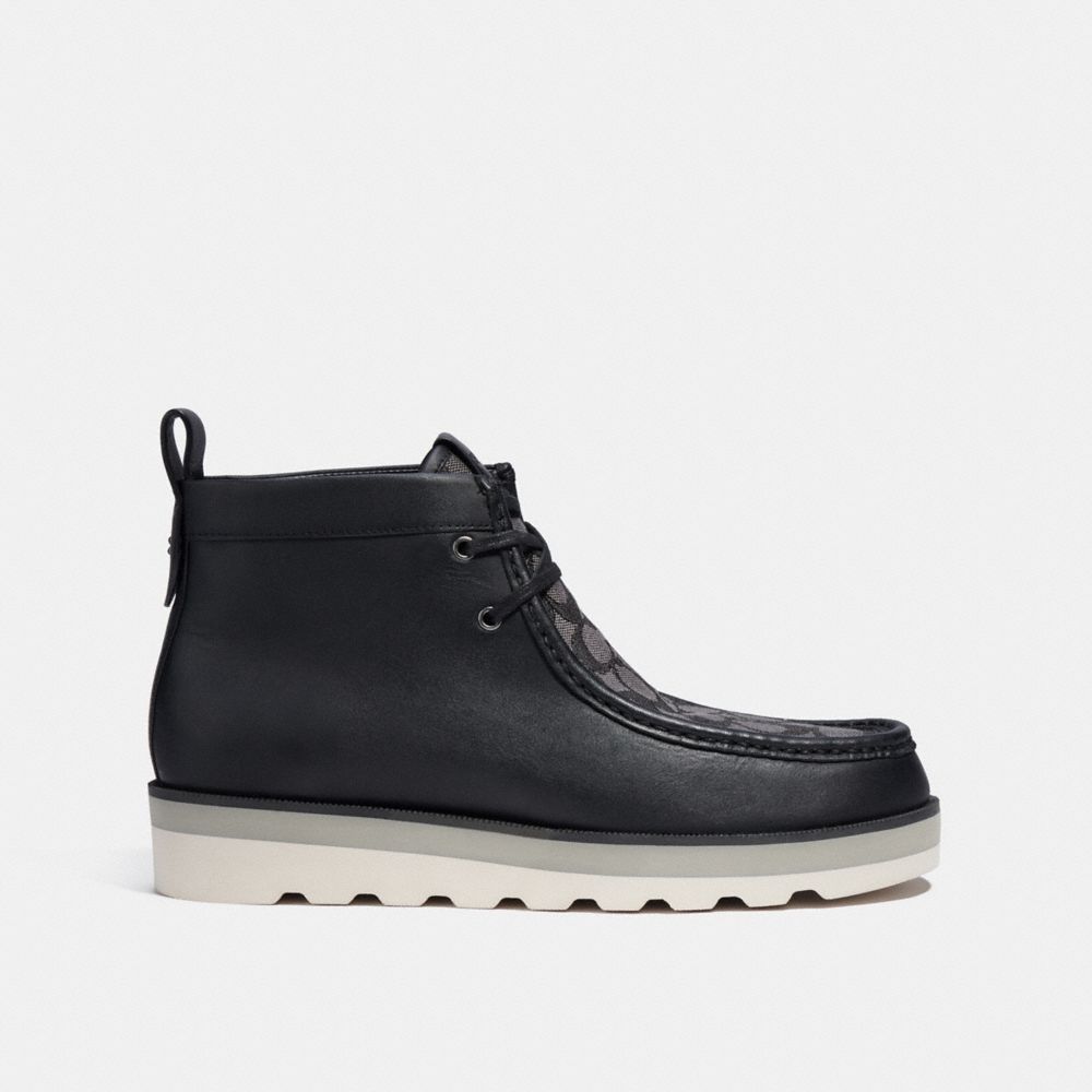 Botas Coach Chukka Boot In Signature Jacquard Masculino Pretas | YBAZQMR-83