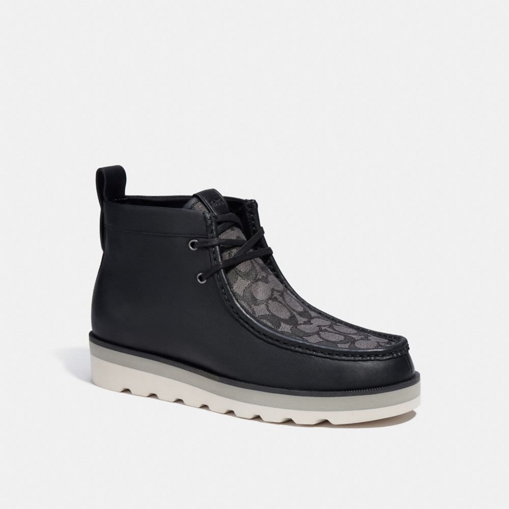 Botas Coach Chukka Boot In Signature Jacquard Masculino Pretas | YBAZQMR-83