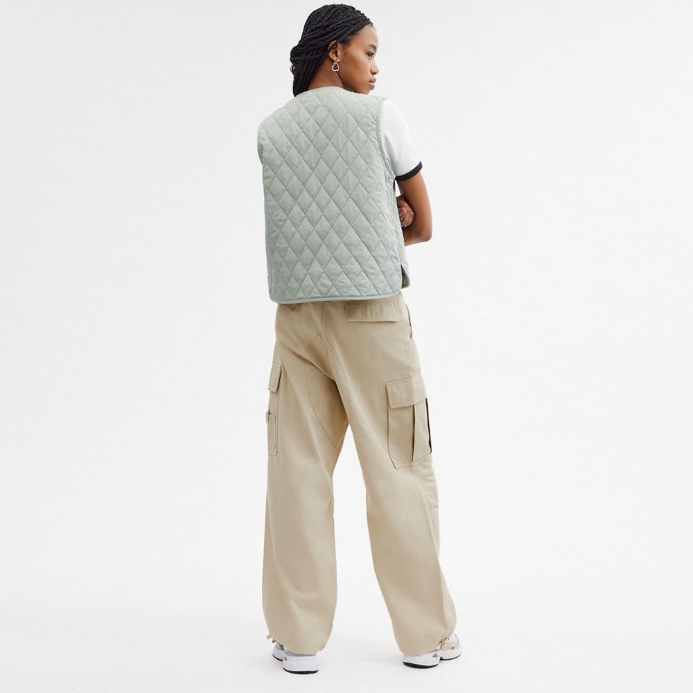 Calças Coach Cargo Pants Feminino Caqui | YWGEPQU-29