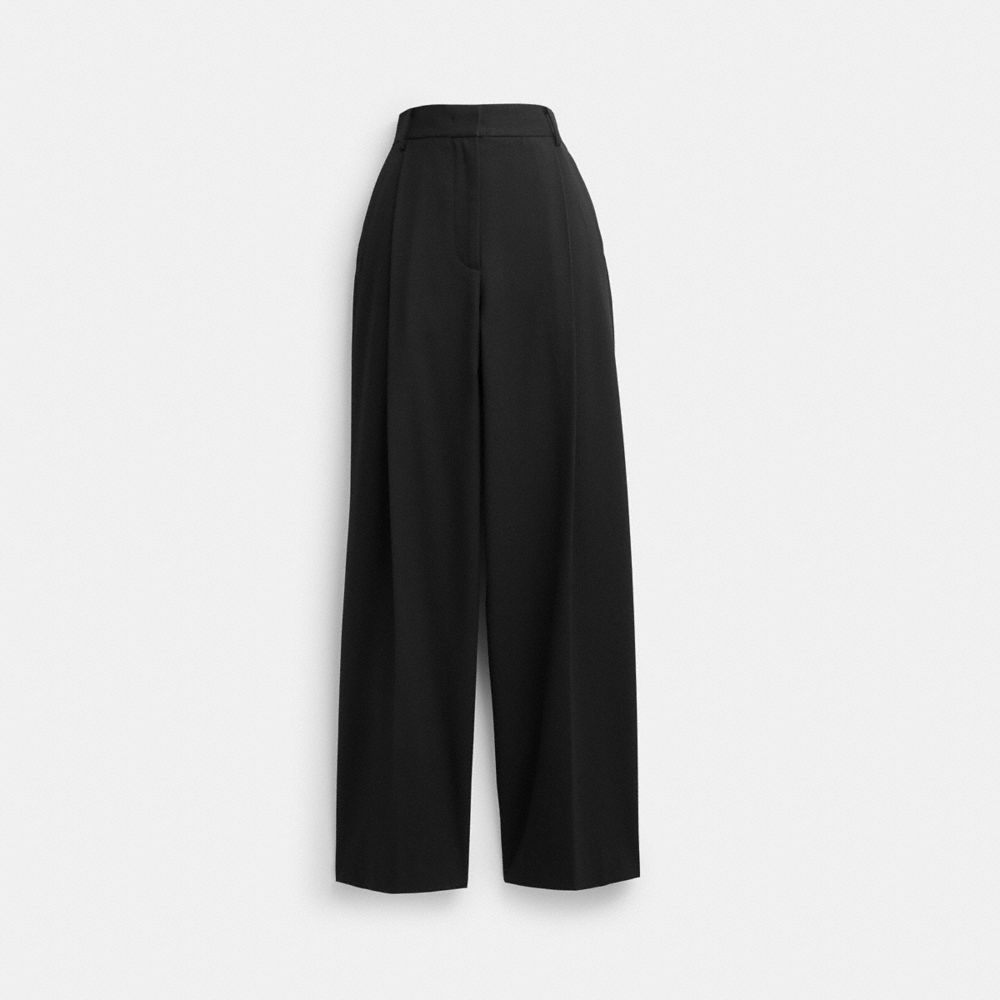 Calças Coach Wide Leg Trousers Feminino Pretas | DVJIHSP-31