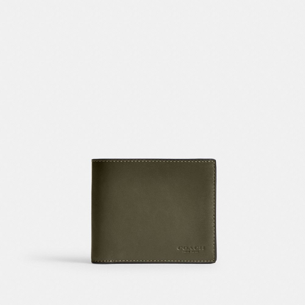 Carteiras Coach 3 In 1 Wallet Masculino Verdes | PZXVIRA-49