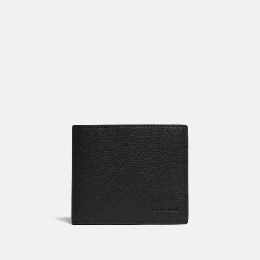 Carteiras Coach 3 In 1 Wallet With Signature Canvas Detail Masculino Pretas Caqui | DMITXEF-94