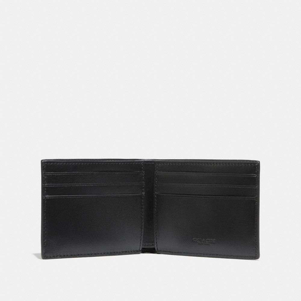 Carteiras Coach Slim Billfold Wallet In Signature Canvas Masculino Cinzentas Pretas | NQFXMBO-89