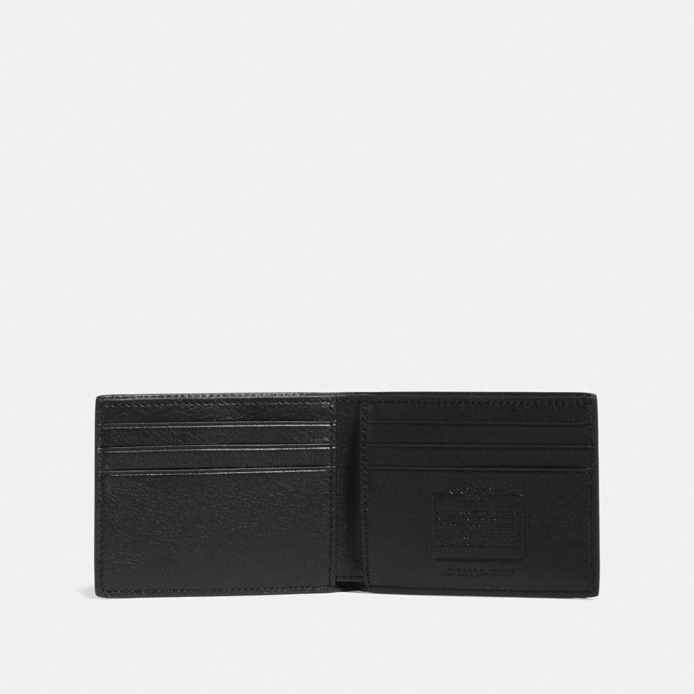 Carteiras Coach Slim Billfold Wallet Masculino Pretas | EWRCXZN-29