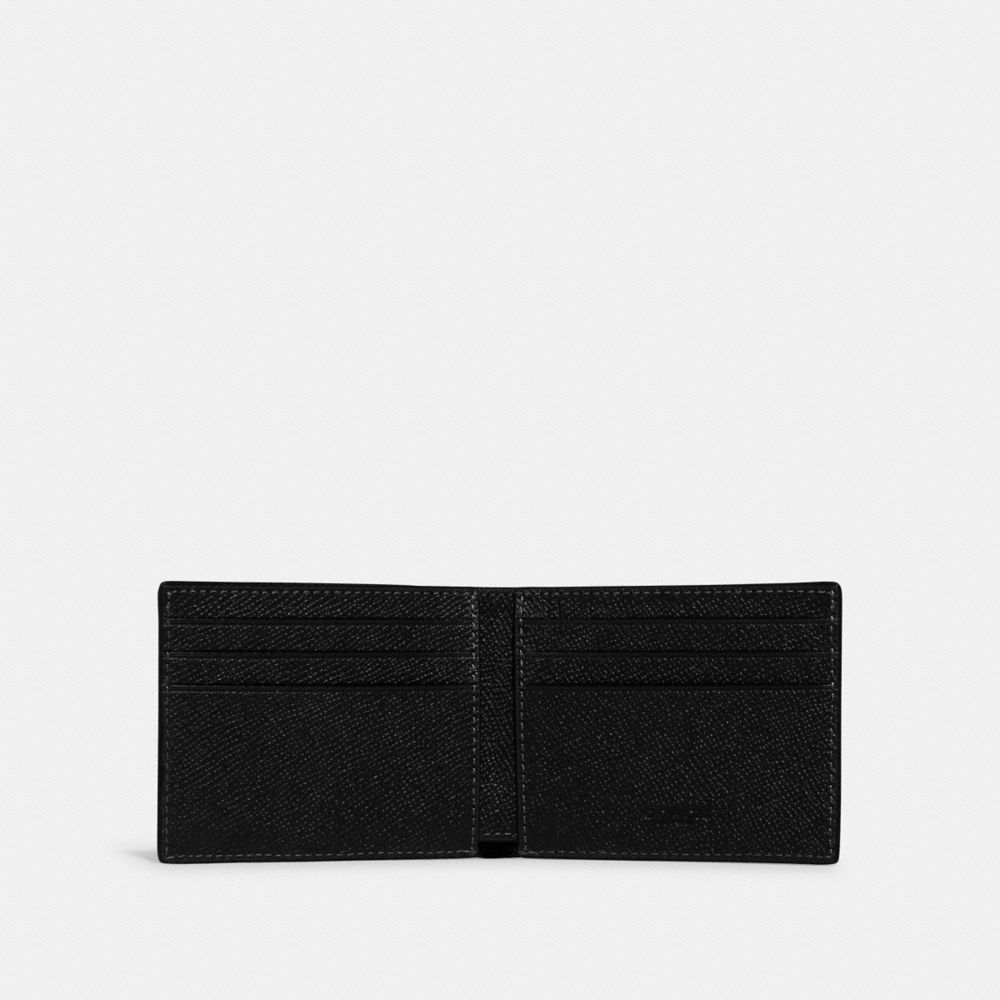 Carteiras Coach Slim Billfold Wallet Masculino Pretas | ACQFRSD-75