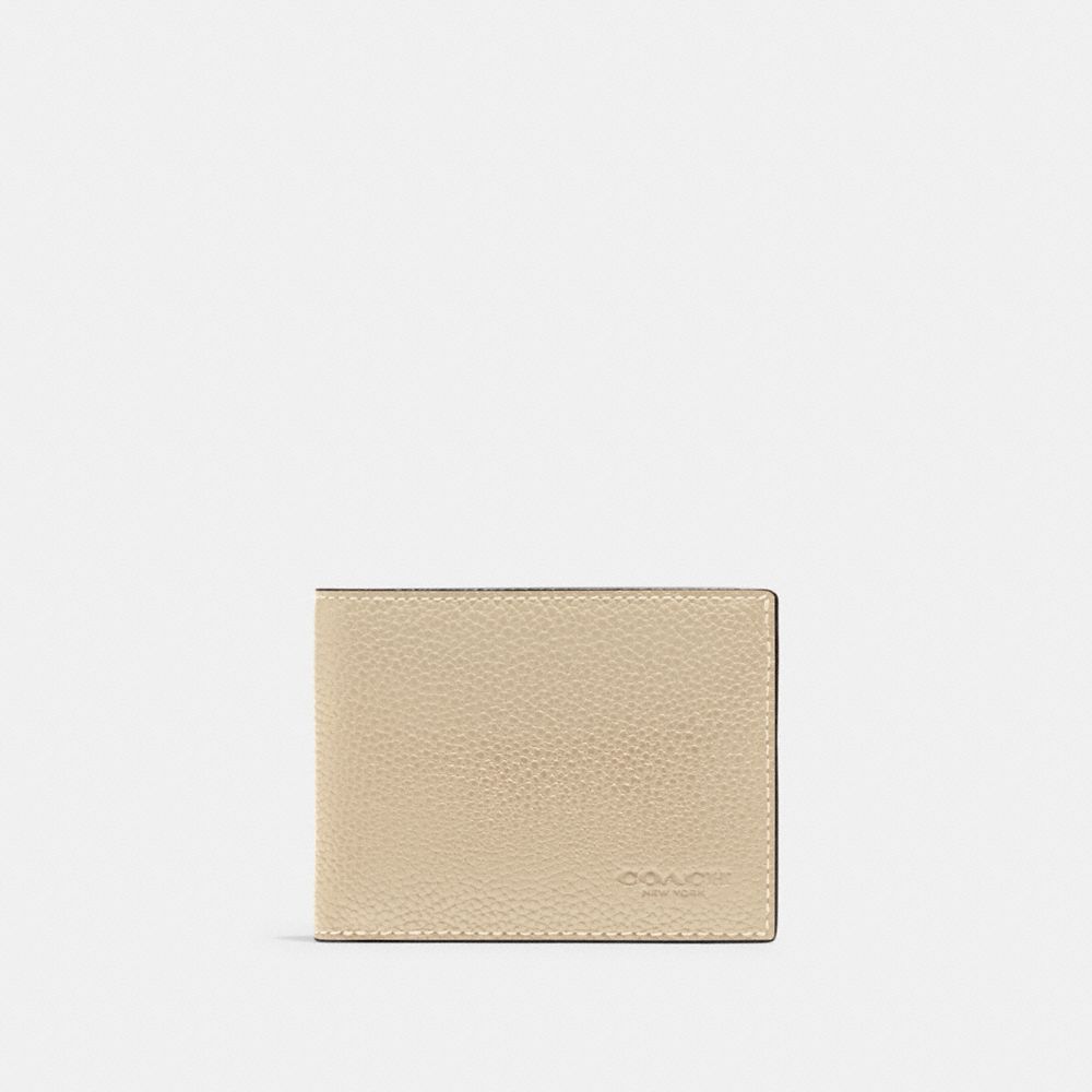 Carteiras Coach Slim Billfold Wallet Masculino Branco | IOQDSEG-73