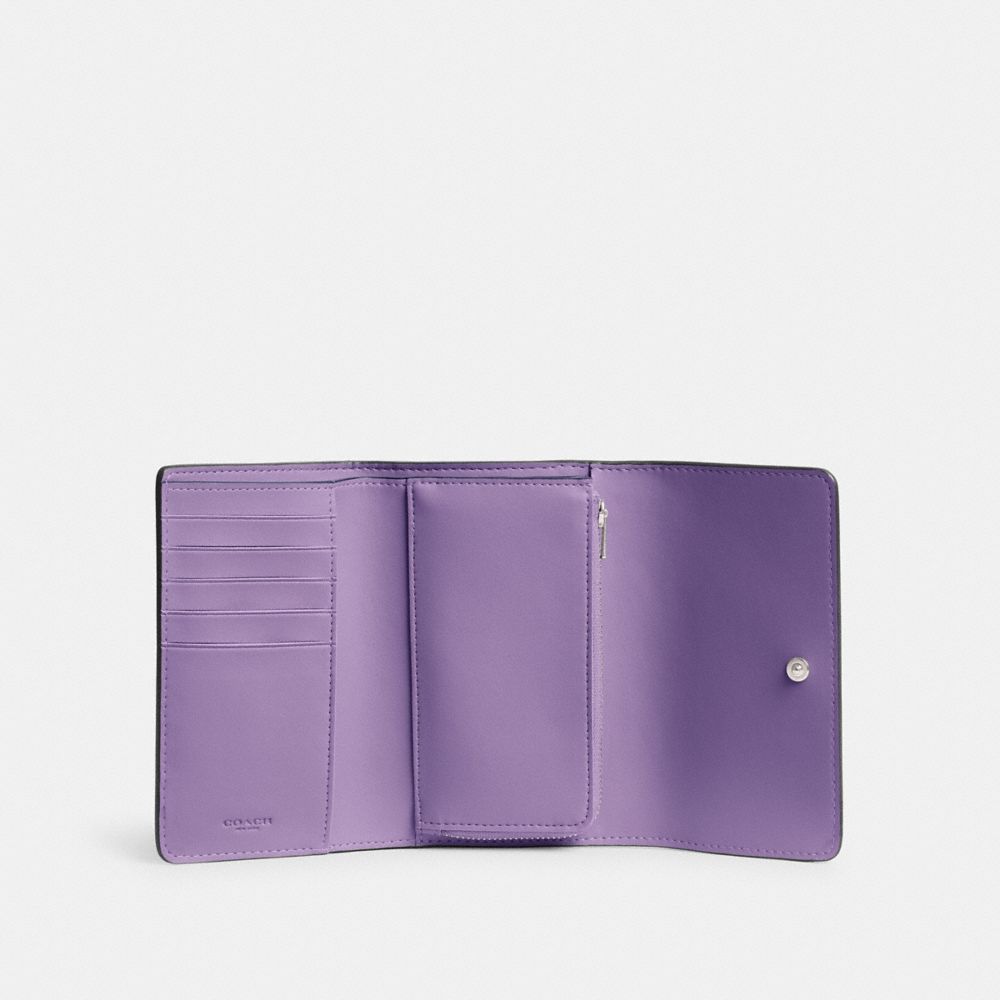 Carteiras Grandes Coach Essential Medium Flap Wallet In Colorblock Feminino Prateadas Roxo Multicoloridas | WYQPNEO-97