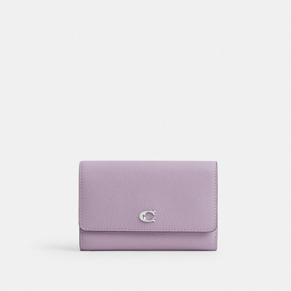 Carteiras Grandes Coach Essential Medium Flap Wallet In Colorblock Feminino Prateadas Roxo Multicoloridas | WYQPNEO-97